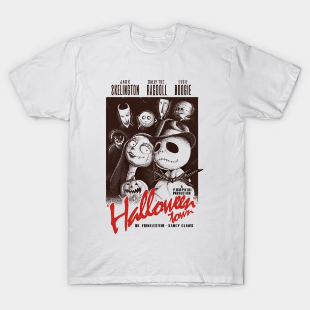 Halloween Town (white only) T-Shirt by BER